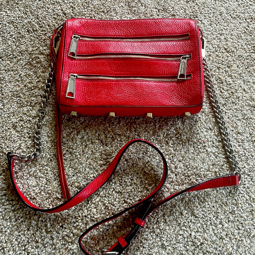 Rebecca Minkoff Mini 5 Zip Red crossbody
